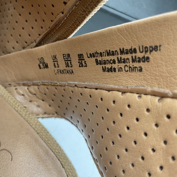 Franco Sarto Fantana Ankle Booties 8.5M Leather Open Toe Strappy Perforated Heel - Picture 14 of 16